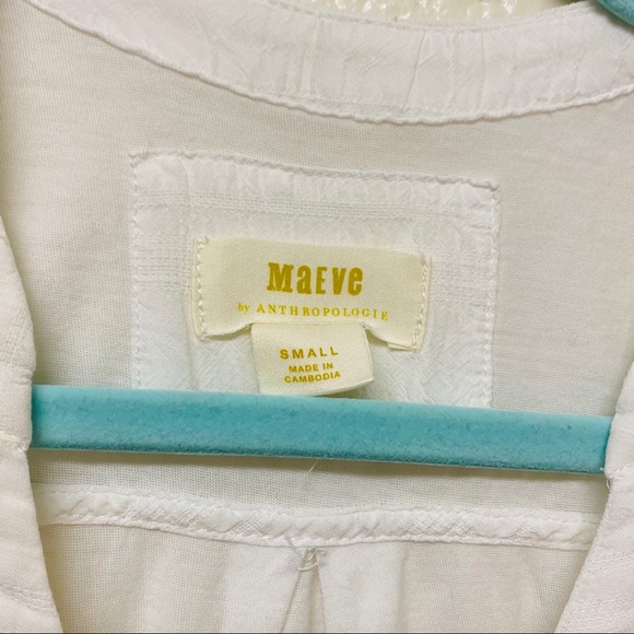 Anthropologie Maeve White Tank Tunic Top Blouse - Picture 4 of 11